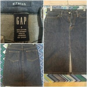 Gap Knee Length Denim Skirt